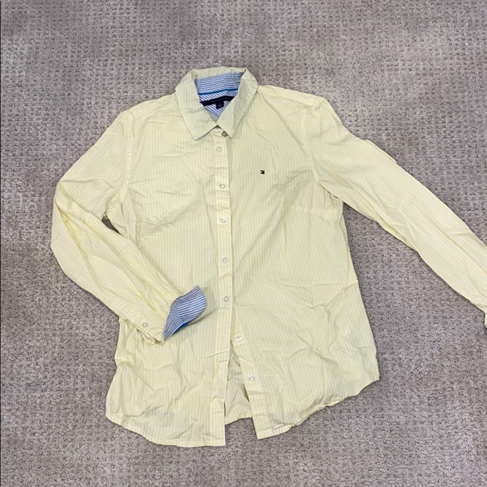 Yellow Striped Button Down